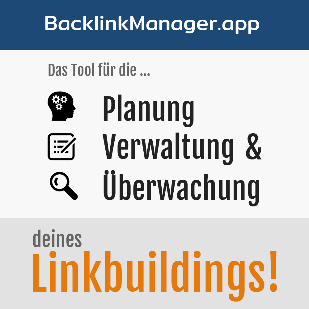 BacklinkManager.App | Plane & überwache deinen Linkaufbau
