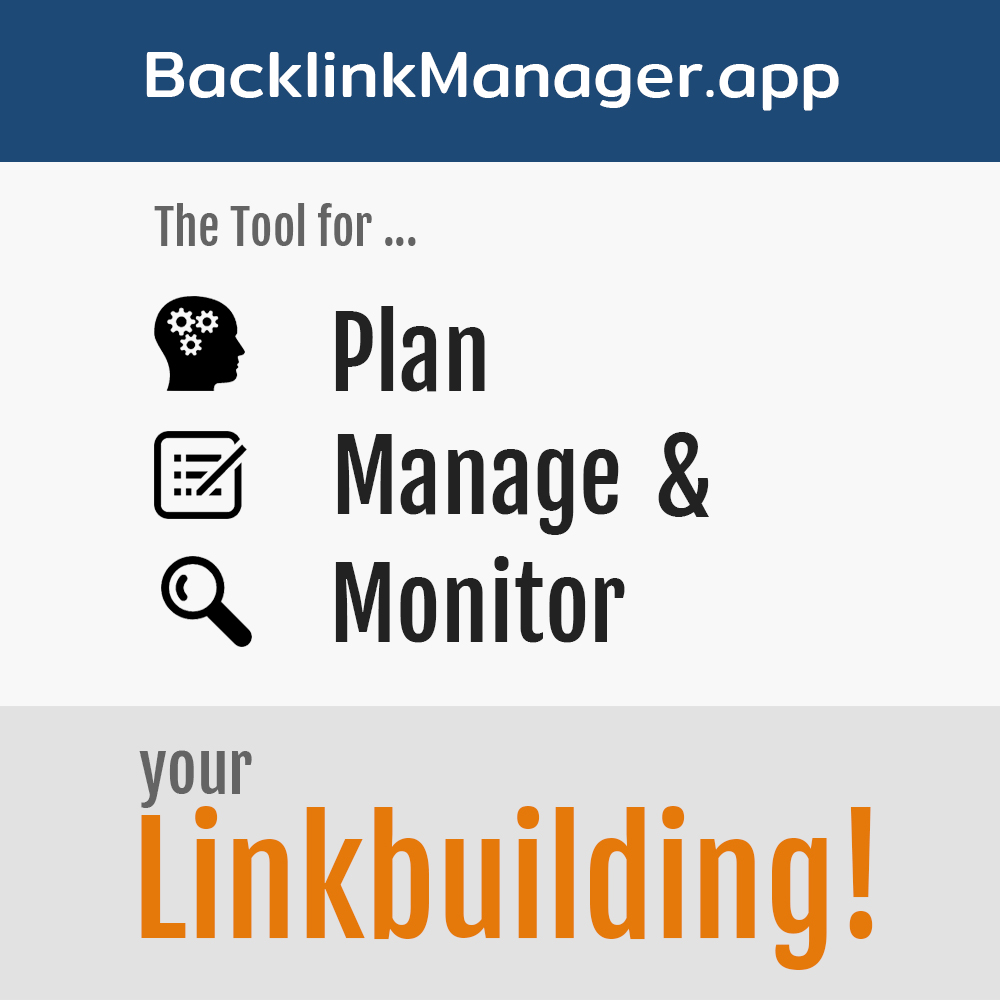 Backlinkmanager app plan monitor your linkbuilding